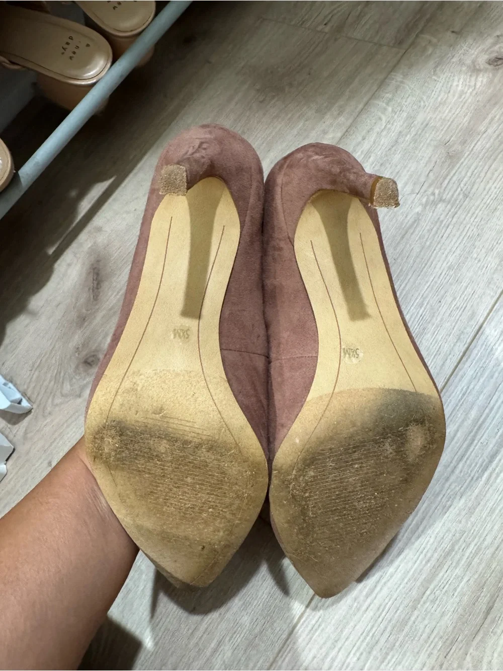 INC Pointed Toe Suede Pumps in Brown